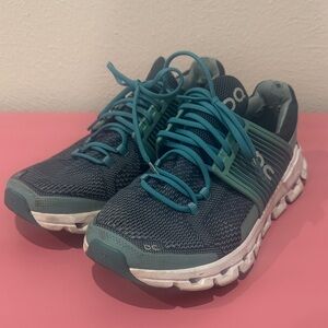 On Running Dark Teal Athletic Shoes